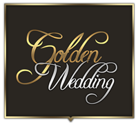 Golden wedding logo